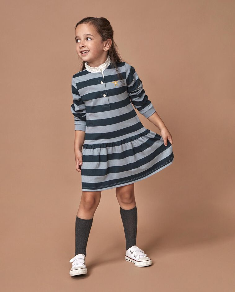 Vestido polo estrella verde ni&ntilde;a