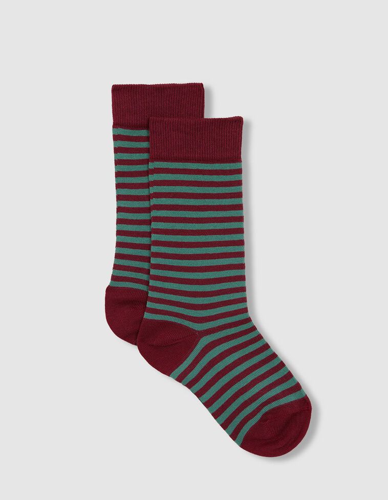 Calcetines de rayas finas gris