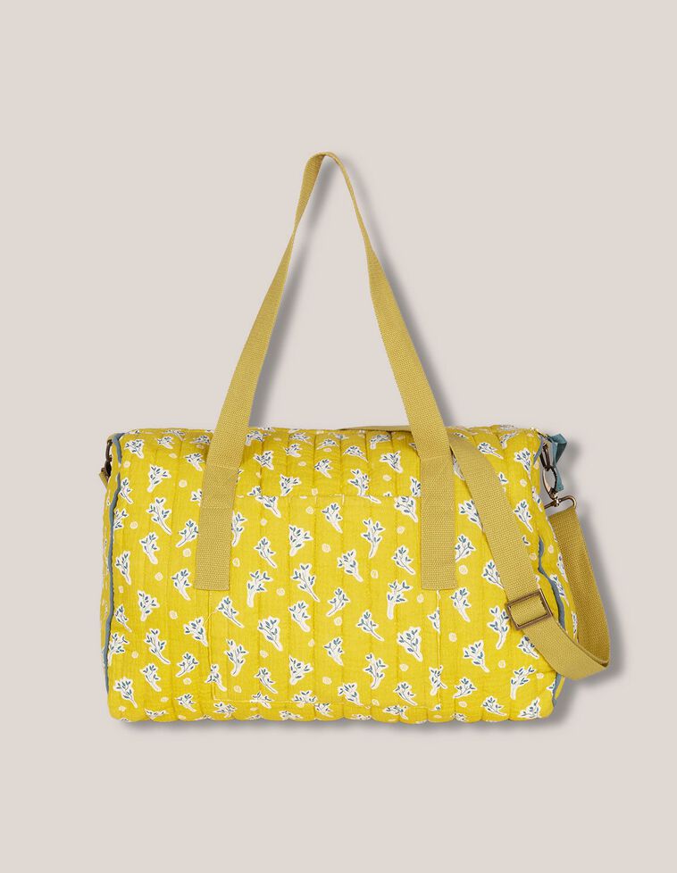 Bolsa de viaje estampada amarillo