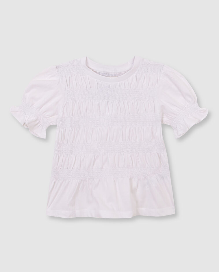 Camiseta engomada blanco