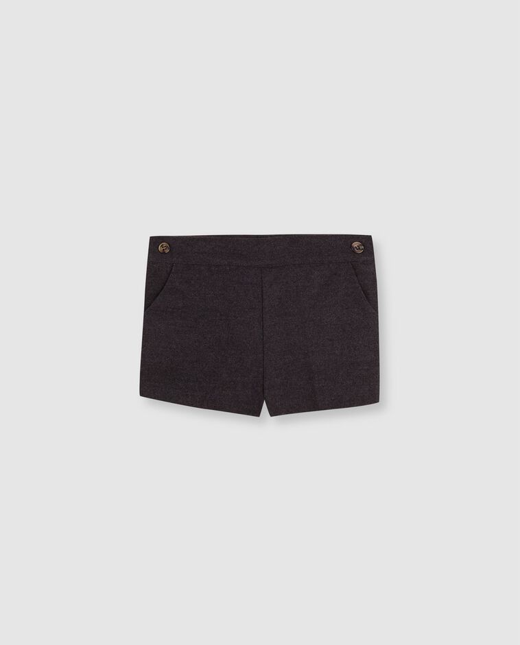 Pantal&oacute;n corto de franela gris beb&eacute;
