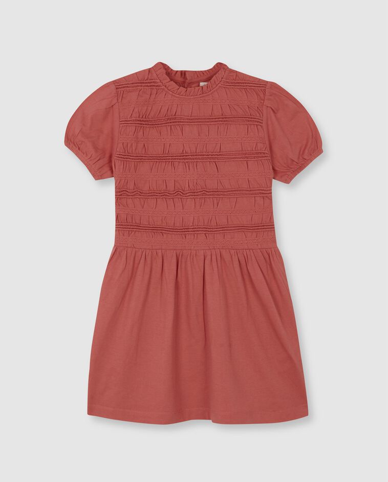 Vestido con fruncido rosa