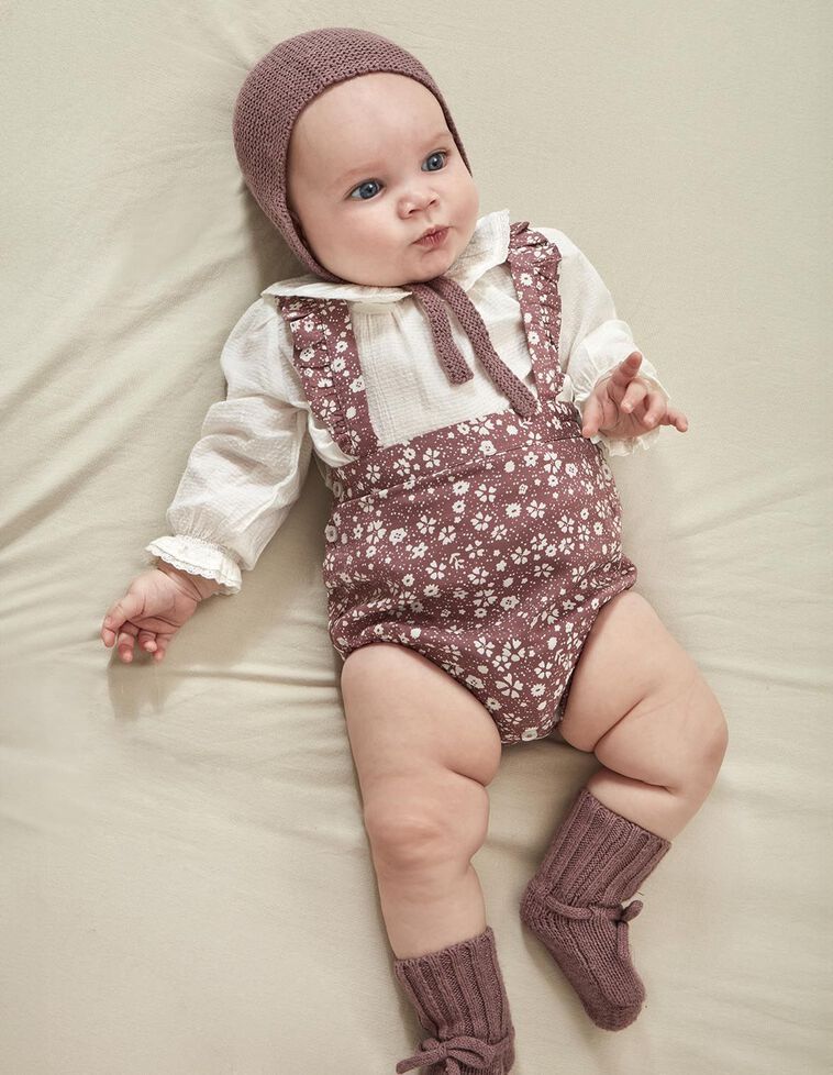 Ranita estampada con tirantes morado