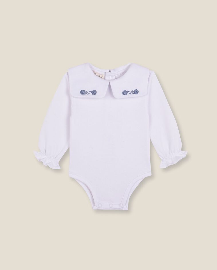 Body manga larga blanco reci&eacute;n nacido