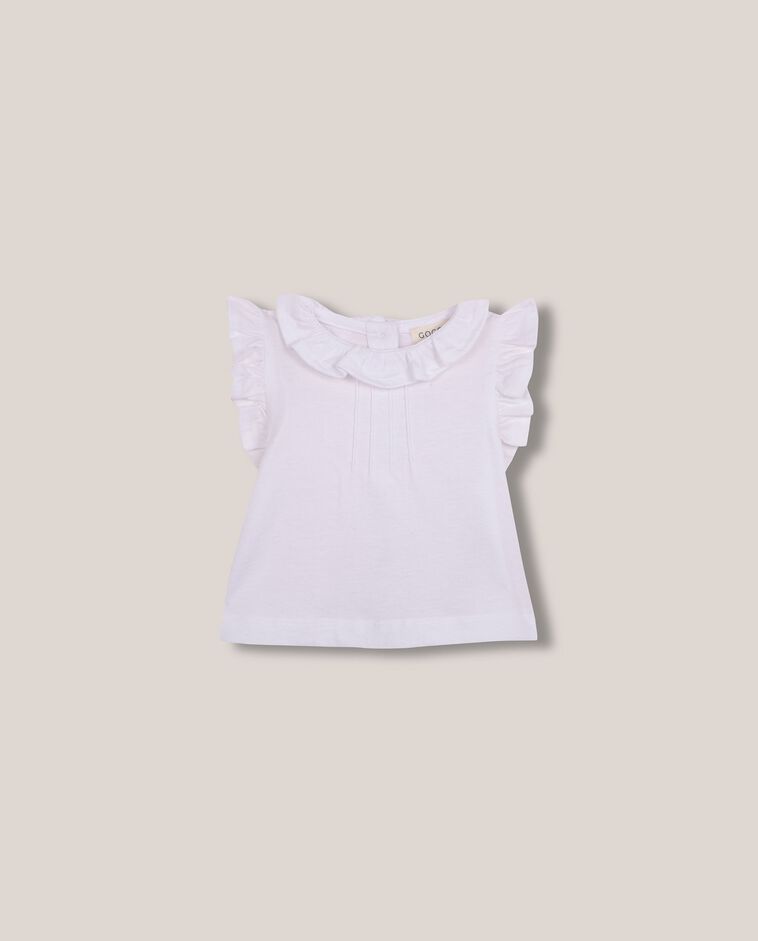 Camiseta volantes blanco