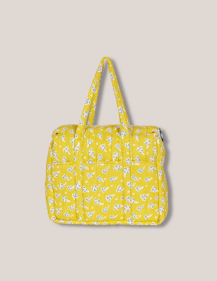 Bolsa estampada de carro amarillo