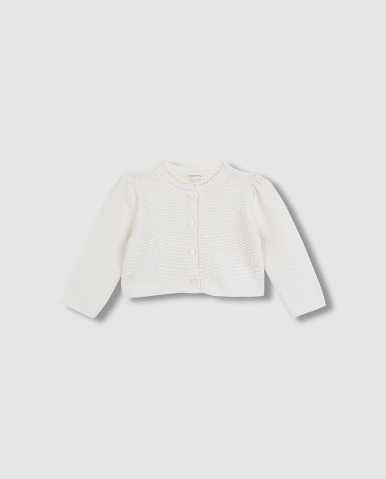 Chaqueta punto bobo blanco