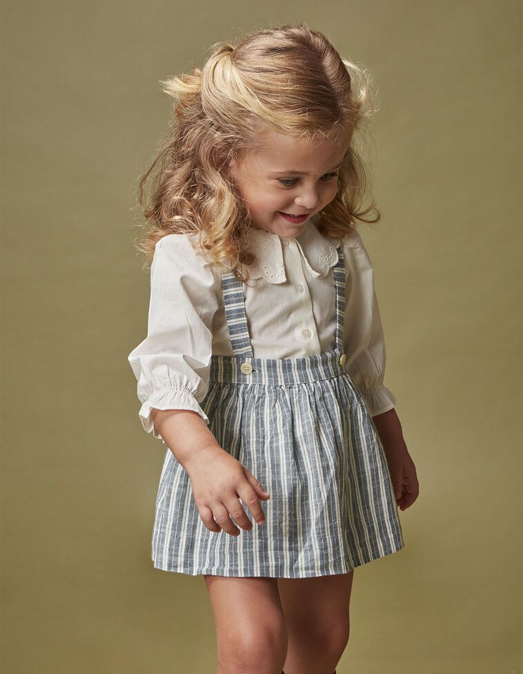 Falda de rayas verde