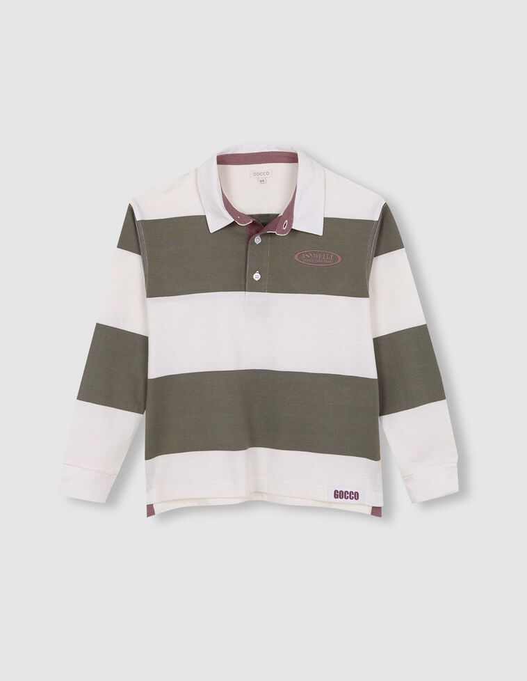 Polo de rayas verde