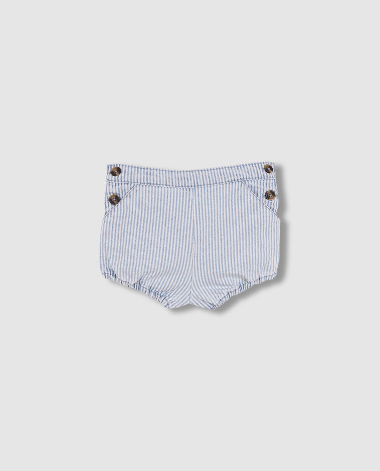 Pantal&oacute;n de micro rayas denim