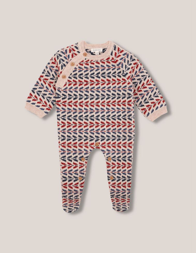 Pelele de jacquard con lana rojo