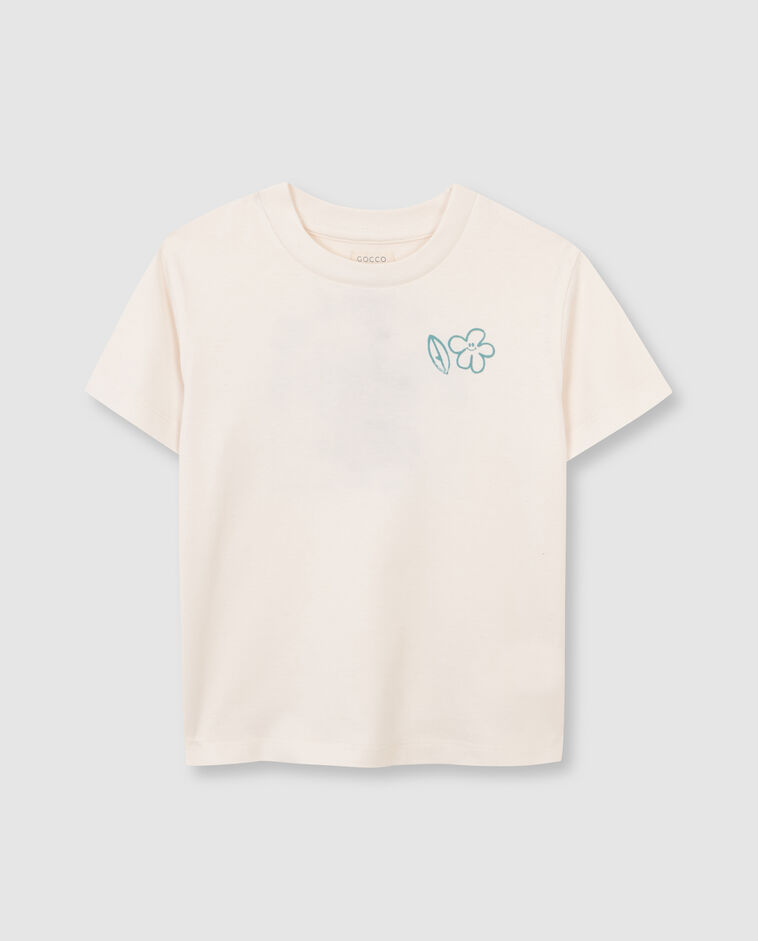 Camiseta con print blanco