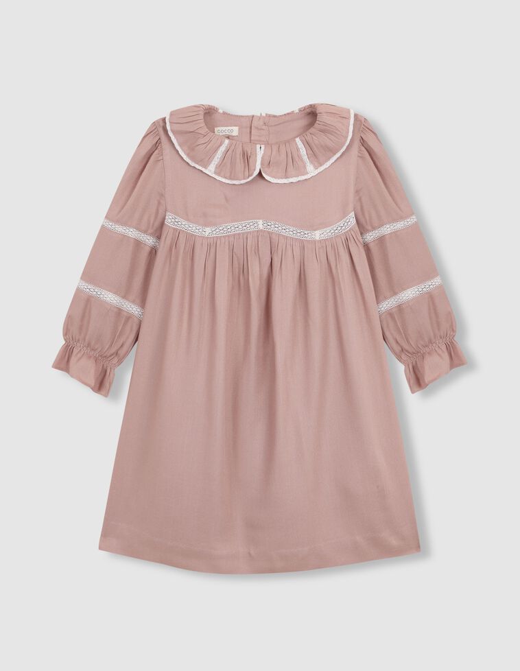 Vestido con tiras bordadas lila