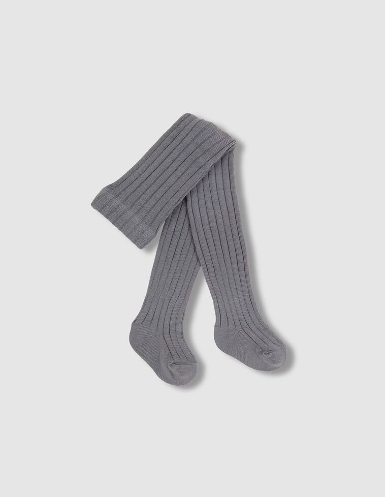 Leotardos de canalé verde grisáceo