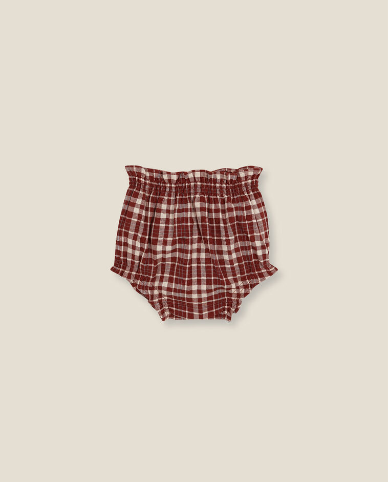 Pantal&oacute;n de cuadros naranja reci&eacute;n nacido