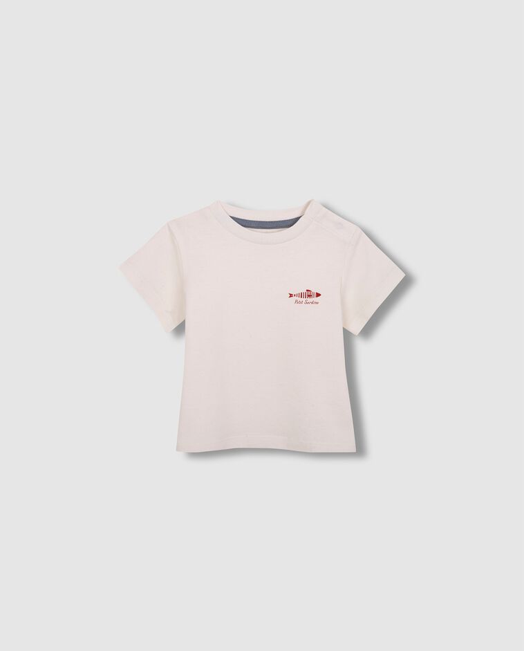 Camiseta estampada pez blanco