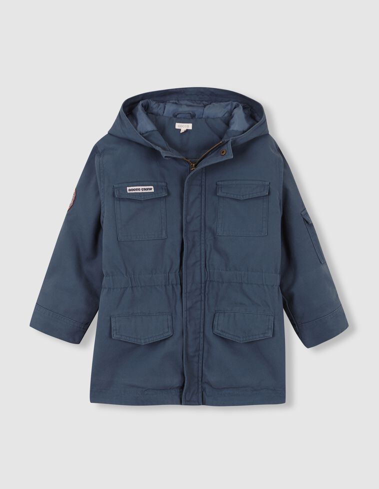 Parka con capucha verde