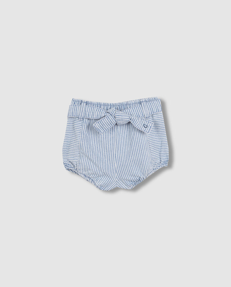 Bombacho de micro rayas denim