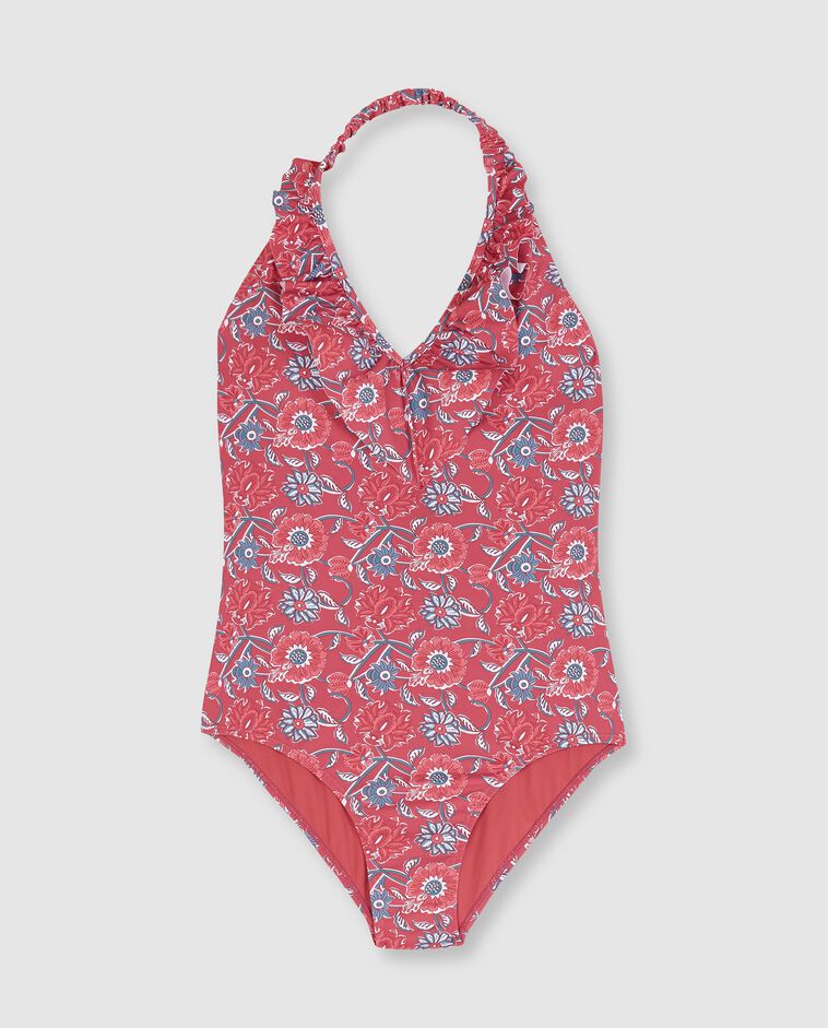 Ba&ntilde;ador madre estampado flores rosa