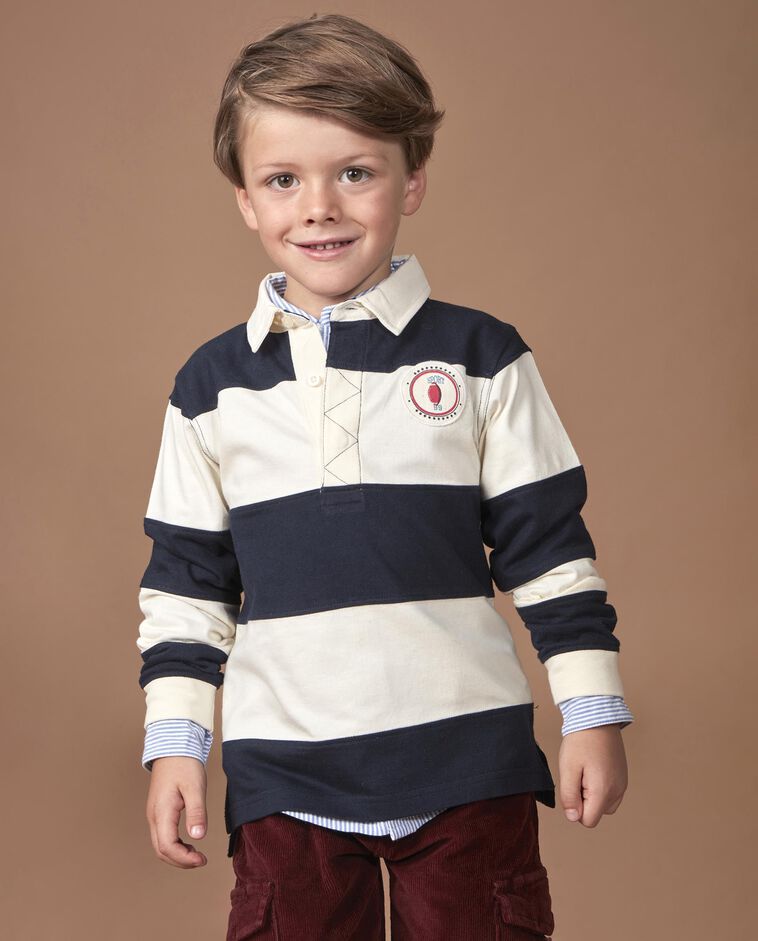 Polo de rayas azul ni&ntilde;o