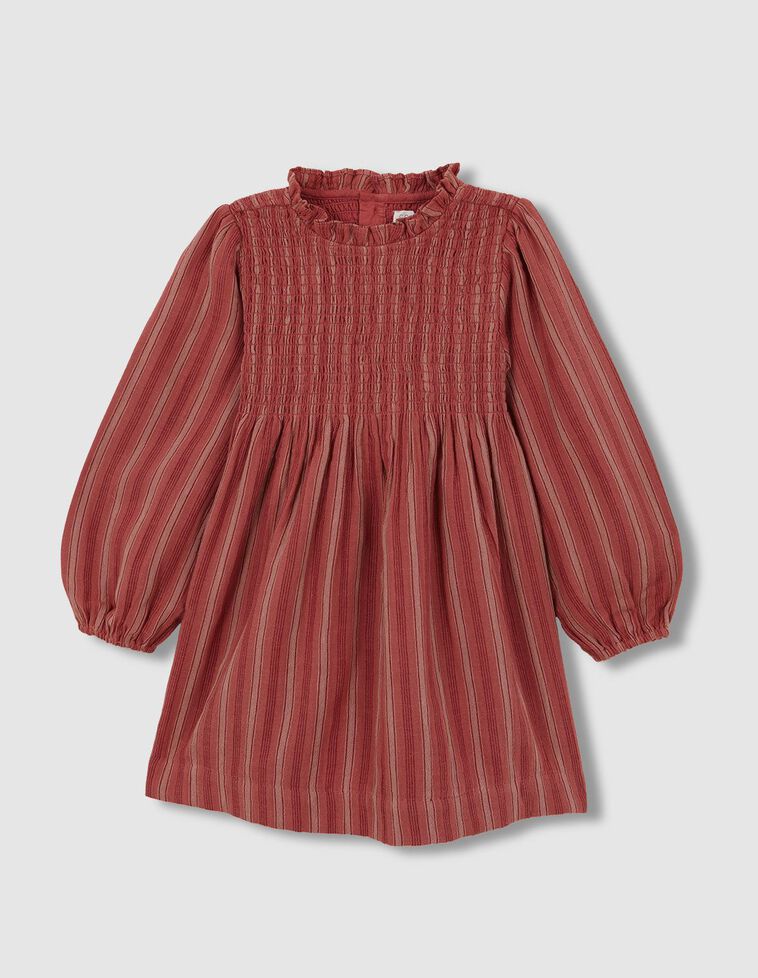 Vestido de rayas engomado rosa