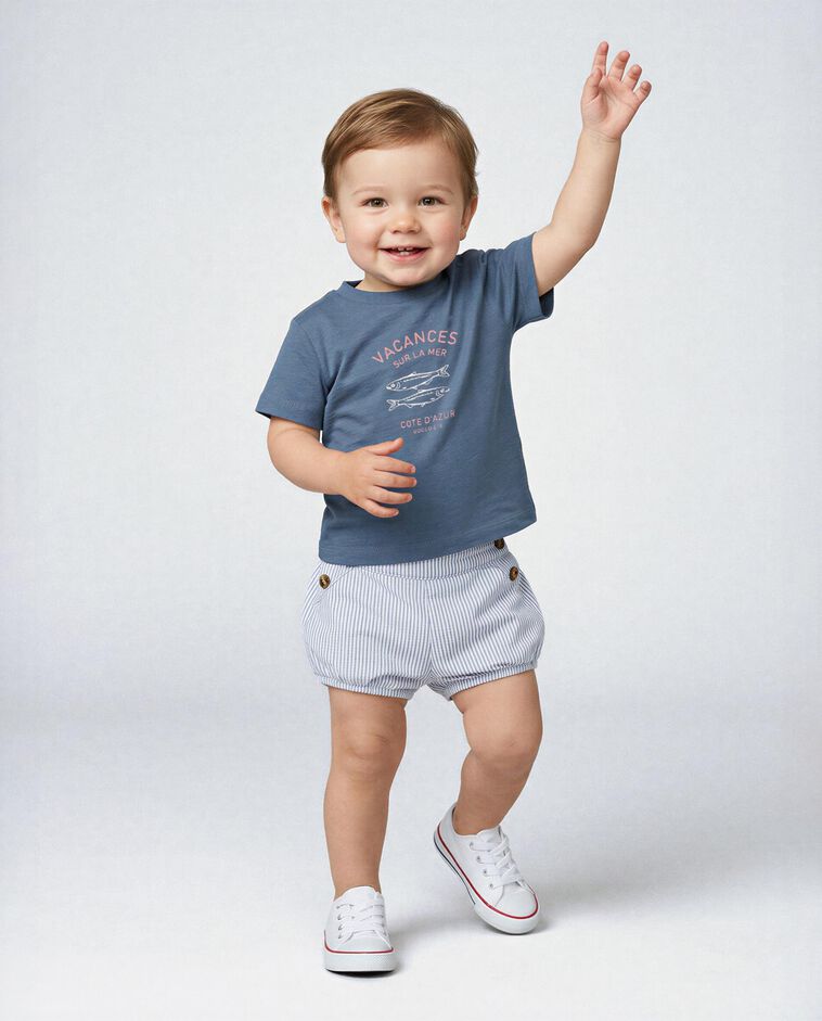 Pantal&oacute;n de micro rayas denim