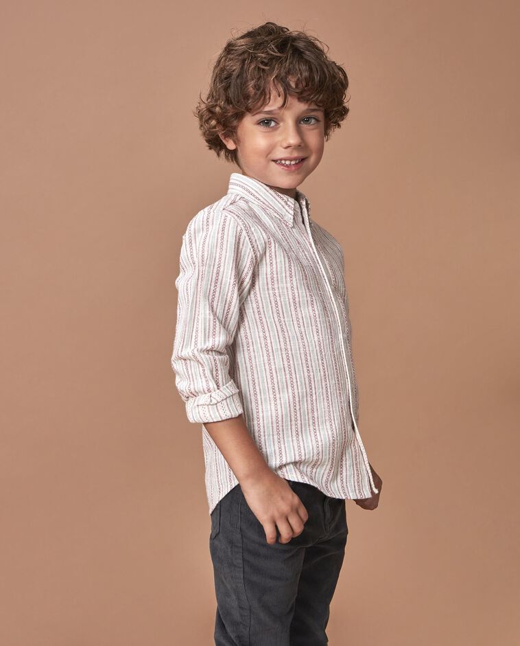 Camisa de rayas blanco ni&ntilde;o