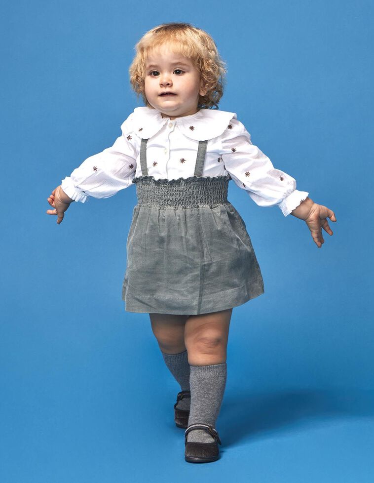 Falda cinturilla elastica verde oscuro