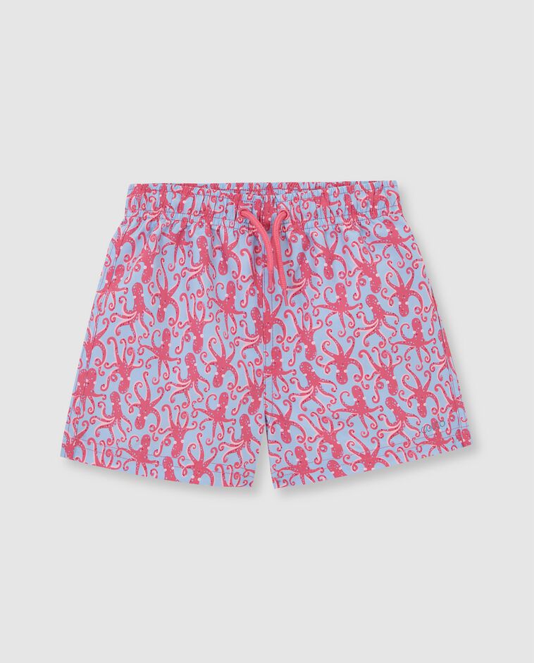 Ba&ntilde;ador estampado pulpos azul