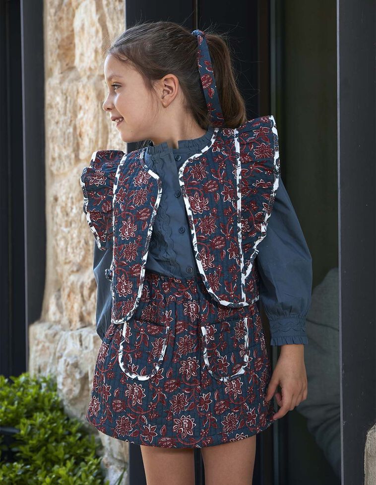 Falda acolchada verde