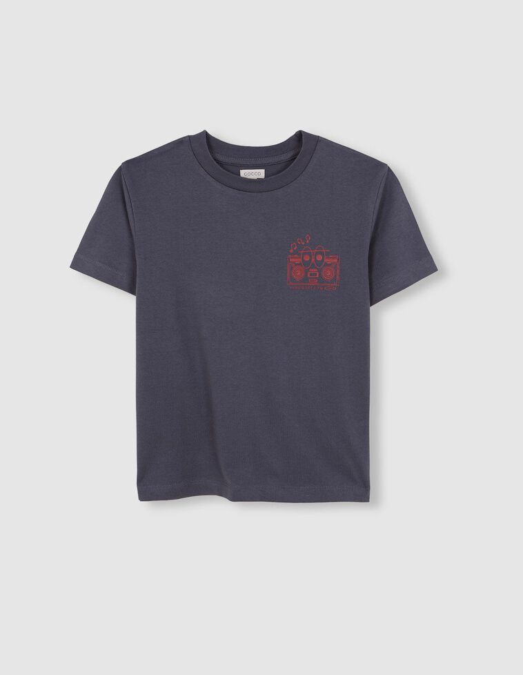 Camiseta print radio azul claro