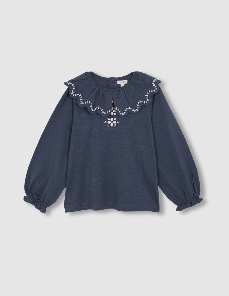 Camiseta con bordados verde