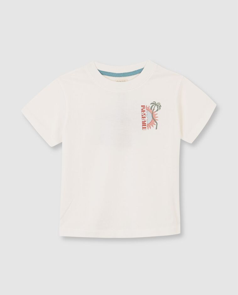Camiseta estampado surf blanco