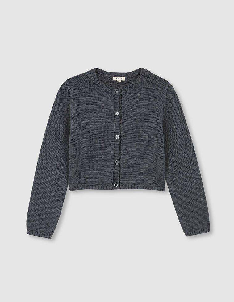 Chaqueta básica con lana azul claro