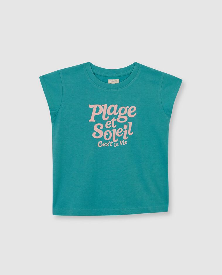 Camiseta verde con estampado verde