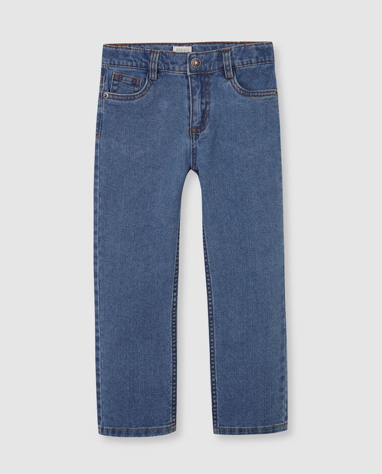 Pantal&oacute;n denim cinco bolsillos azul claro ni&ntilde;o