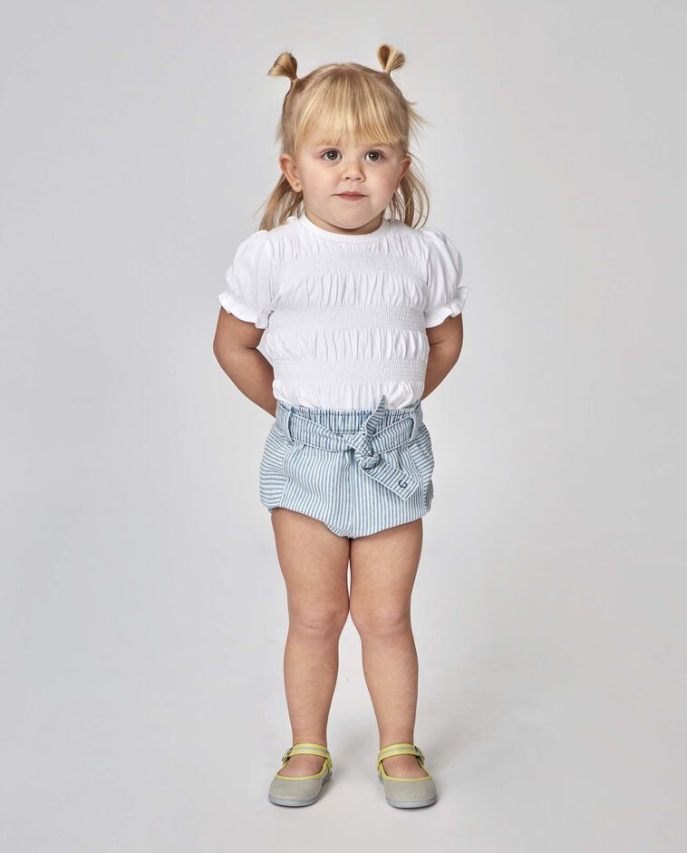 Camiseta engomada blanco