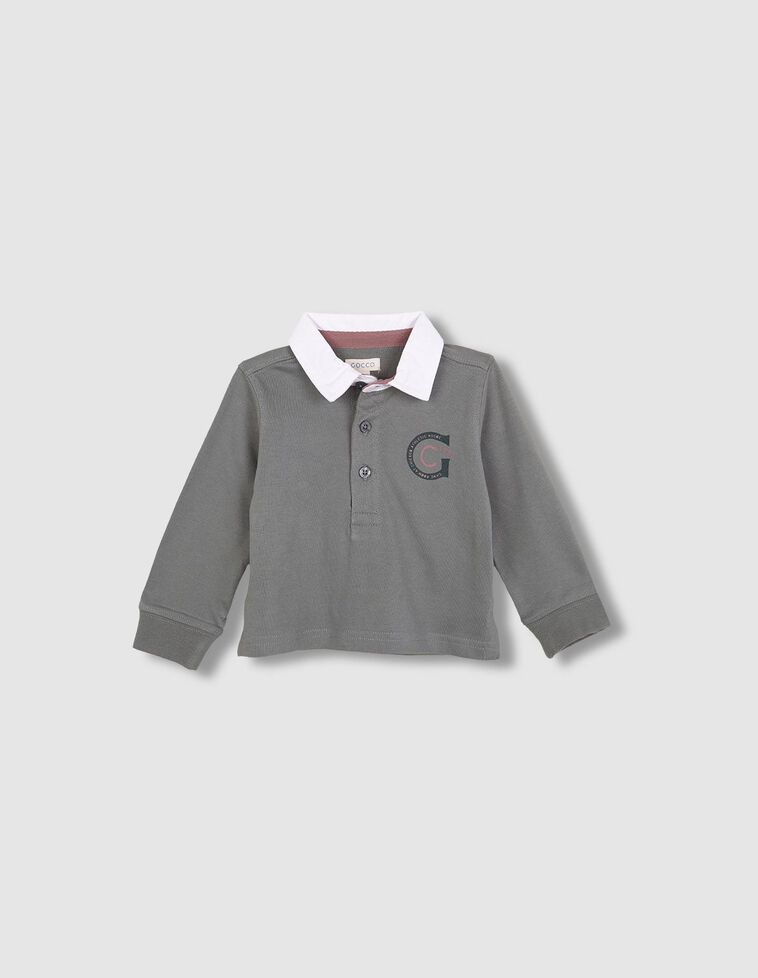 Polo de piqué liso verde oscuro