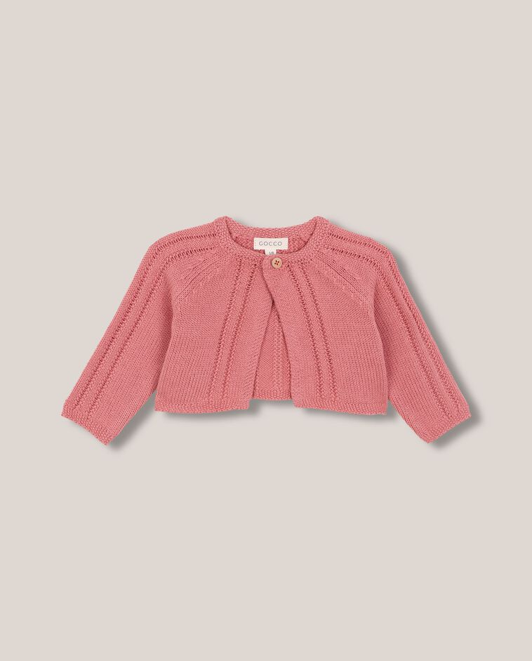 Chaqueta de punto coral