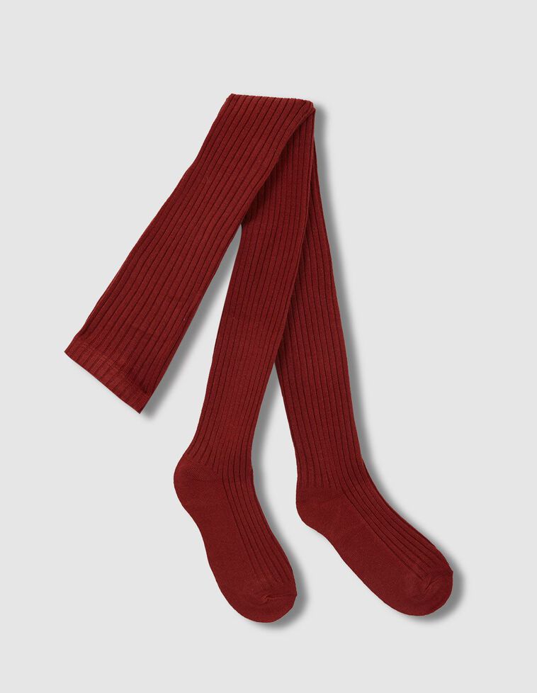 Leotardos de canalé naranja