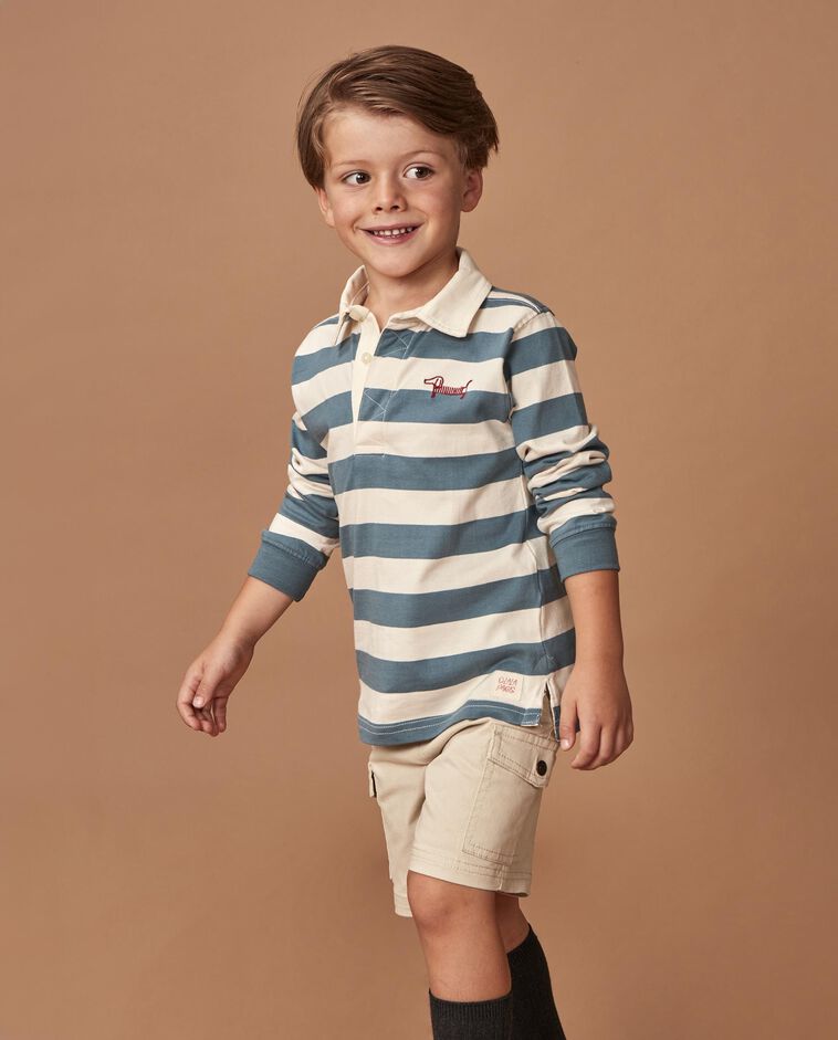 Polo con bordado verde ni&ntilde;o