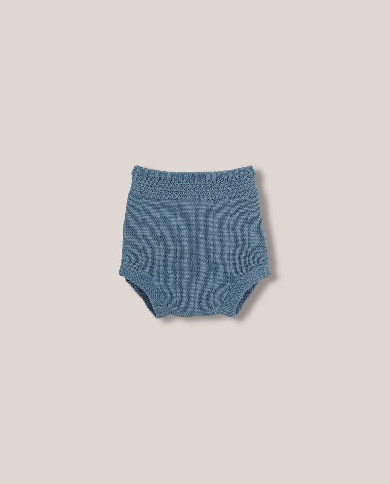 Pantal&oacute;n corto de punto azul