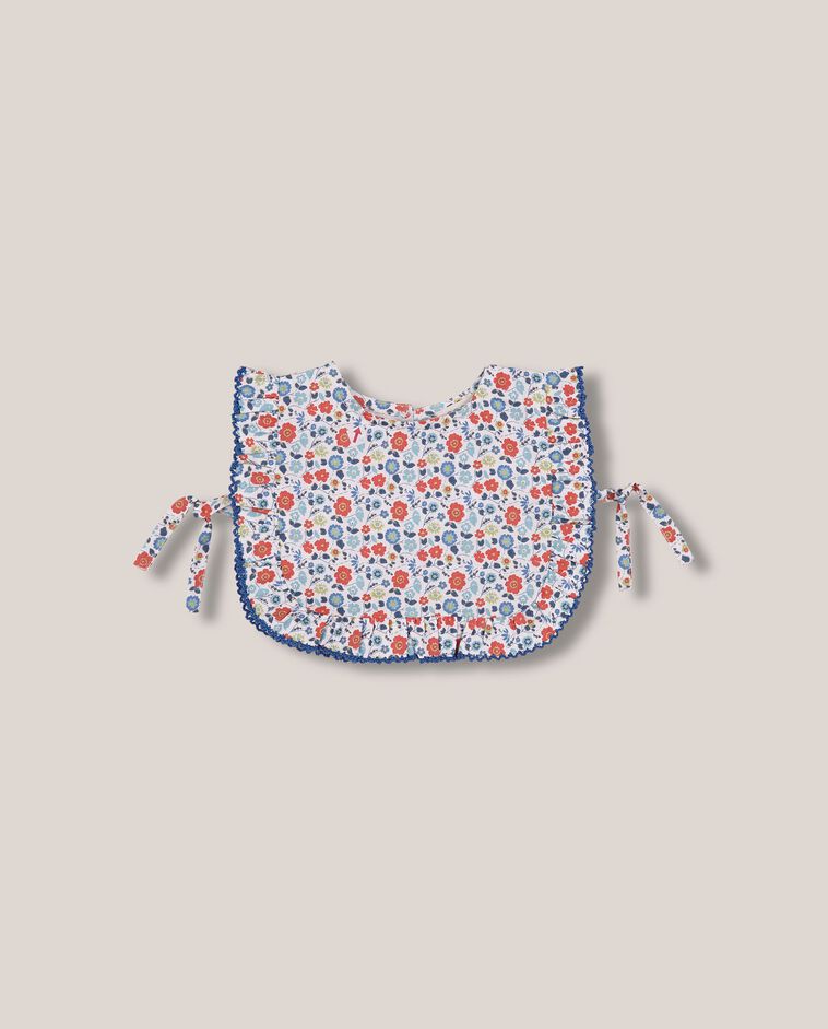 Babero flor fluor blanco