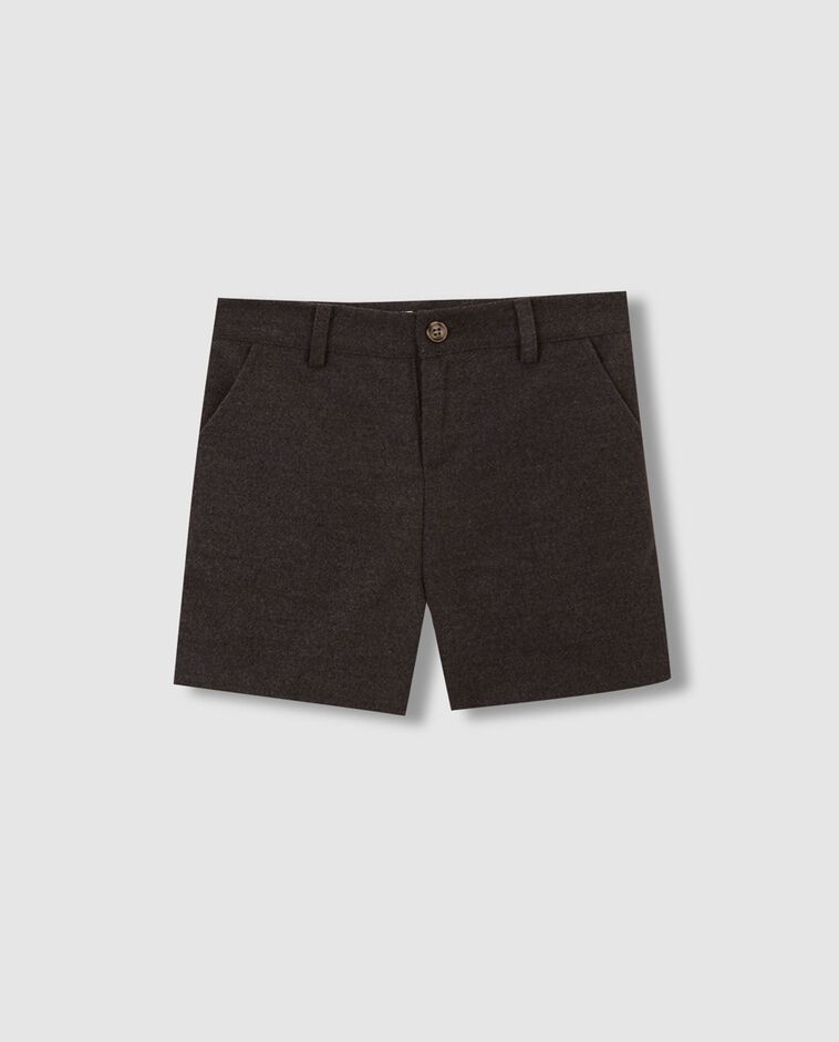 Pantal&oacute;n corto de franela gris ni&ntilde;o