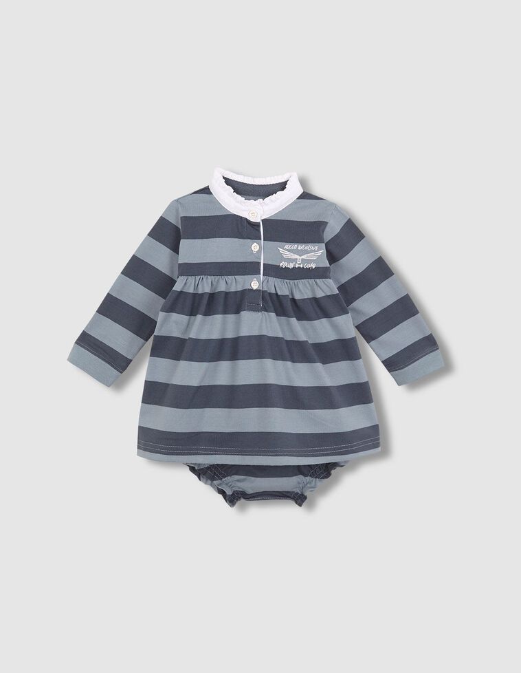 Vestido polo bordado verde