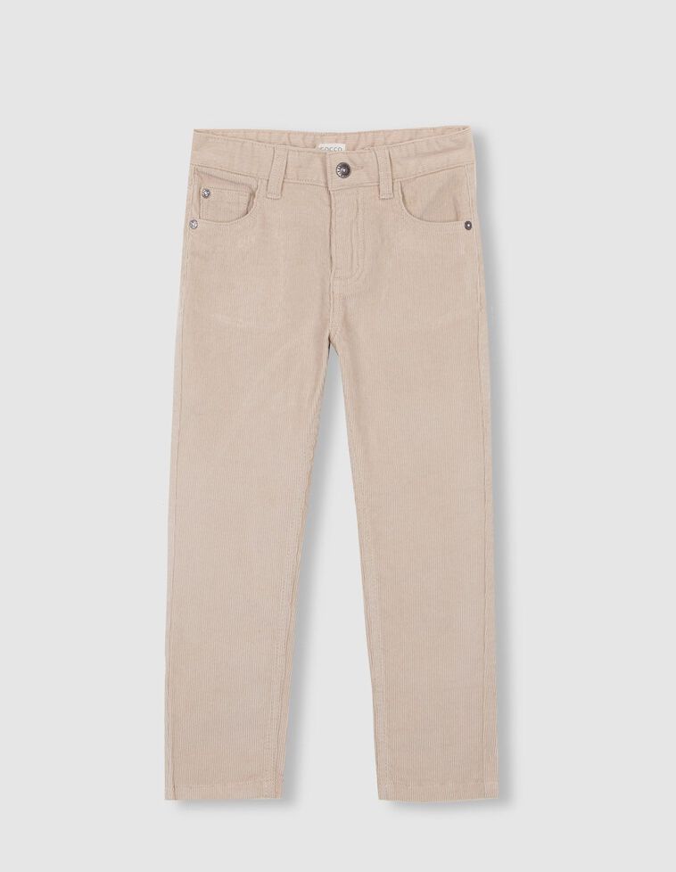 Pantalón 5 bolsillos de pana piedra