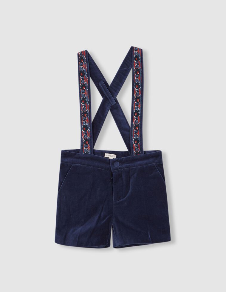 Pantalón corto terciopelo azul