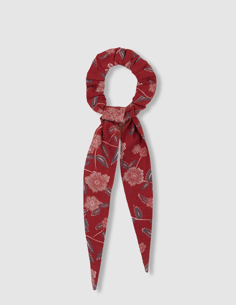 Coletero estampado flores granate