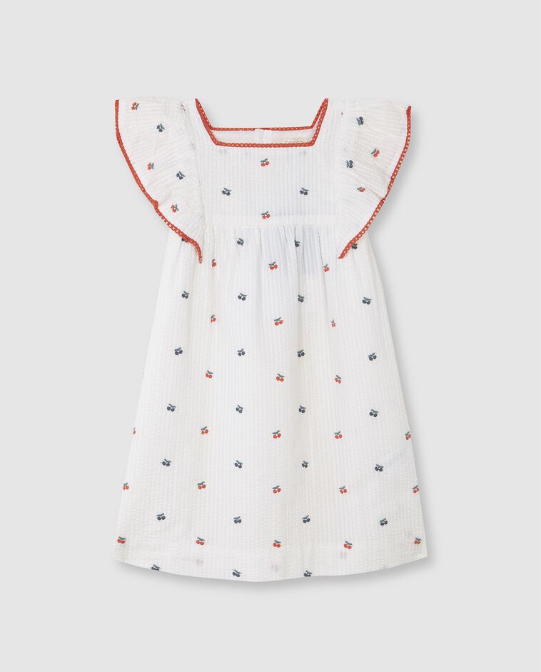 Vestido con volantes blanco