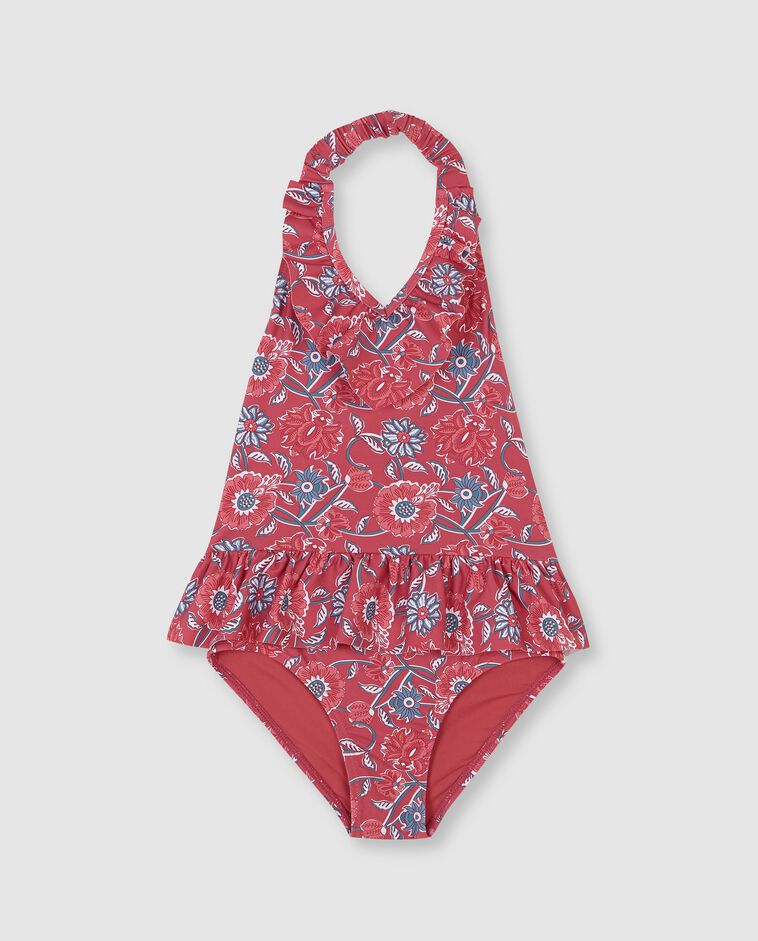 Ba&ntilde;ador estampado flores rosa